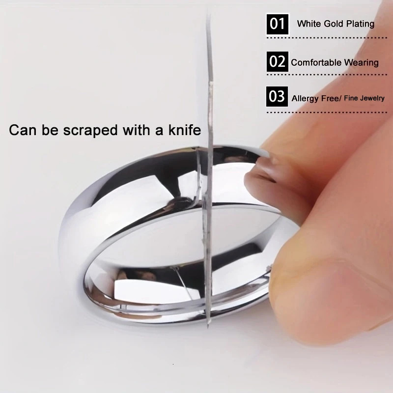 100% original 925 sterling silver ring 4mm white gold ring recommended for women wedding ring gift jewelry 250110