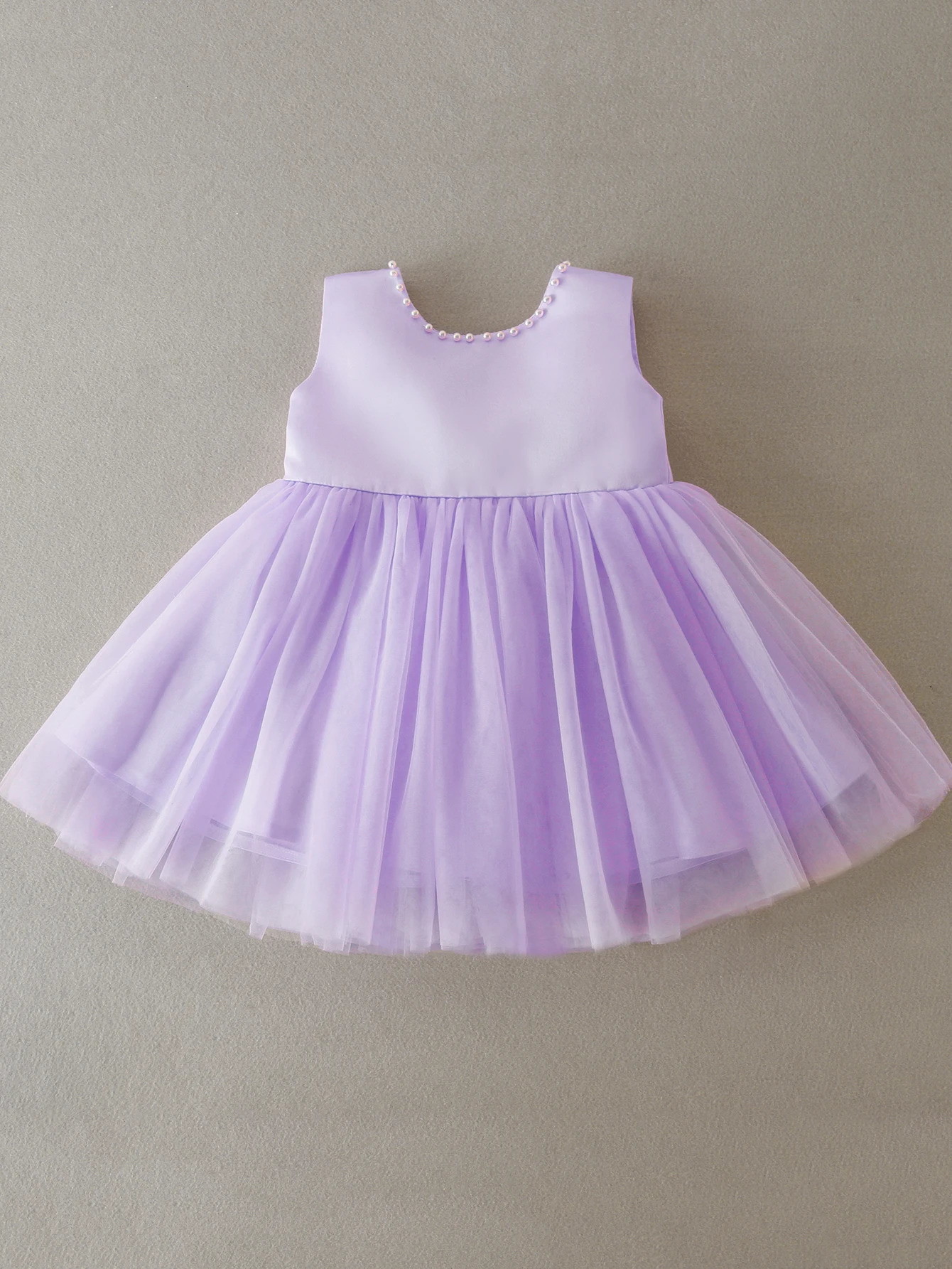 Cute Baby Girls High Quality Satin Fashion Fancy Bow Beautiful Flower Baby Girl Dress Party 250120