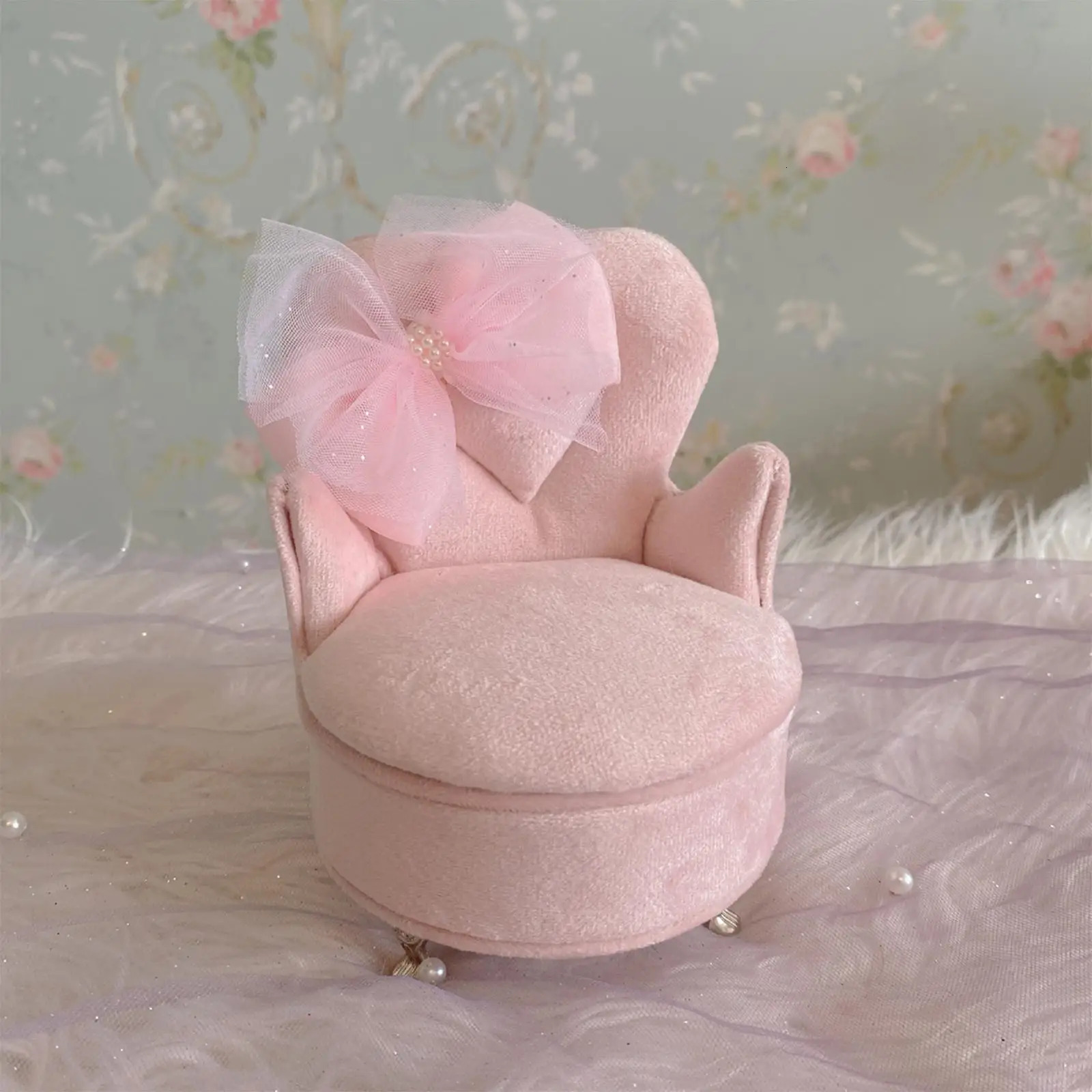 Couch Small Jewelry Storage Box Ring Holder Portable Fleece Inner Lining 250117