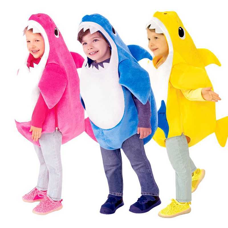 New Arrival Child Unisex Toddler Family Shark Cosplay Costume Halloween Carnival Party For Kids Costumes 3 Colors Available W250117