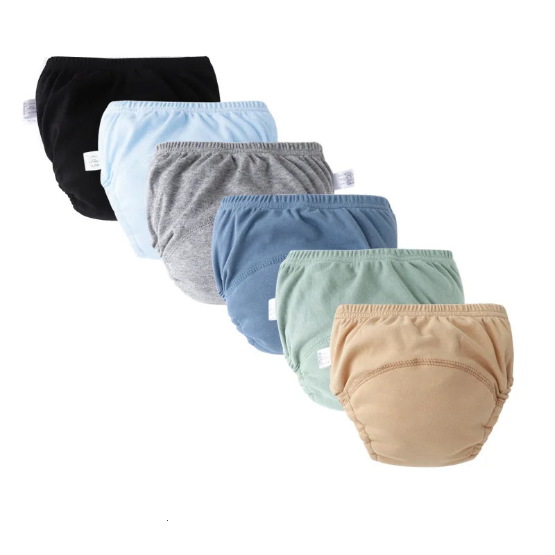 4/6Pcs Baby Diaper Training Pants for Girls Boys Kids Underwear Washable Infant Cloth Diaper Reusable Nappies Toddler Shorts 250114