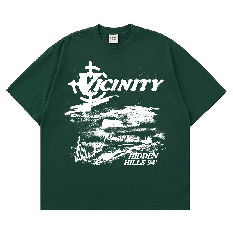 Korean Fashion Mens TShirts Oversized Cotton Vintage Graphic Y2k Tops Streetwear Short Sleeve Tees Harajuku Aesthetic Clothing 250122