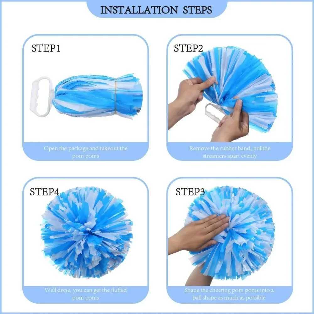 3-inch Pom Poms Cheerleading Pom Pom Cheerleading Pom Boys and Girls School Sports Games Team Spirit CheerleadingW250121