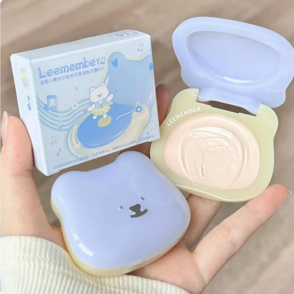 LEEMEMBER Bear Water Light Brighten Blusher Multi Purpose Bronzer Highlighter Contouring Blush Cream Texture Makeup Cosmetics 250108