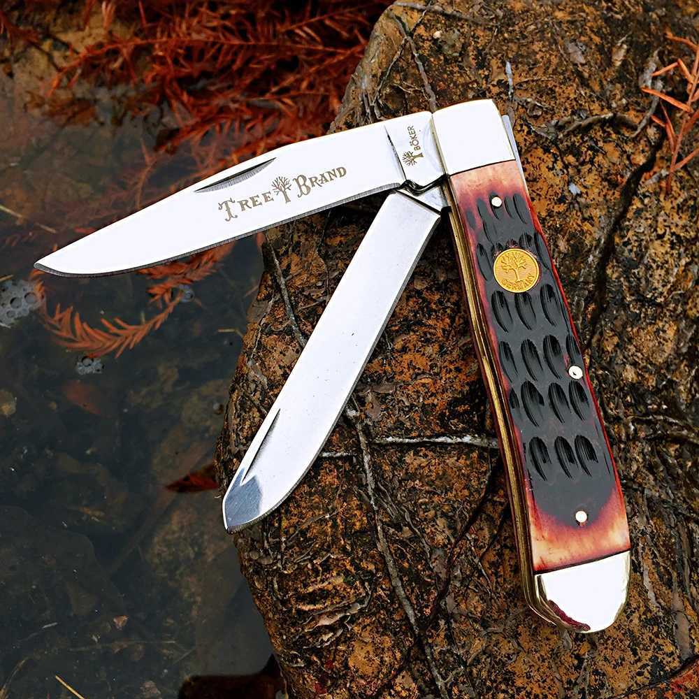 Watchman Knife Bone Slip Joint Multi Blade Folding Pocket Knives with Traditional Tree High qualityXJ250307