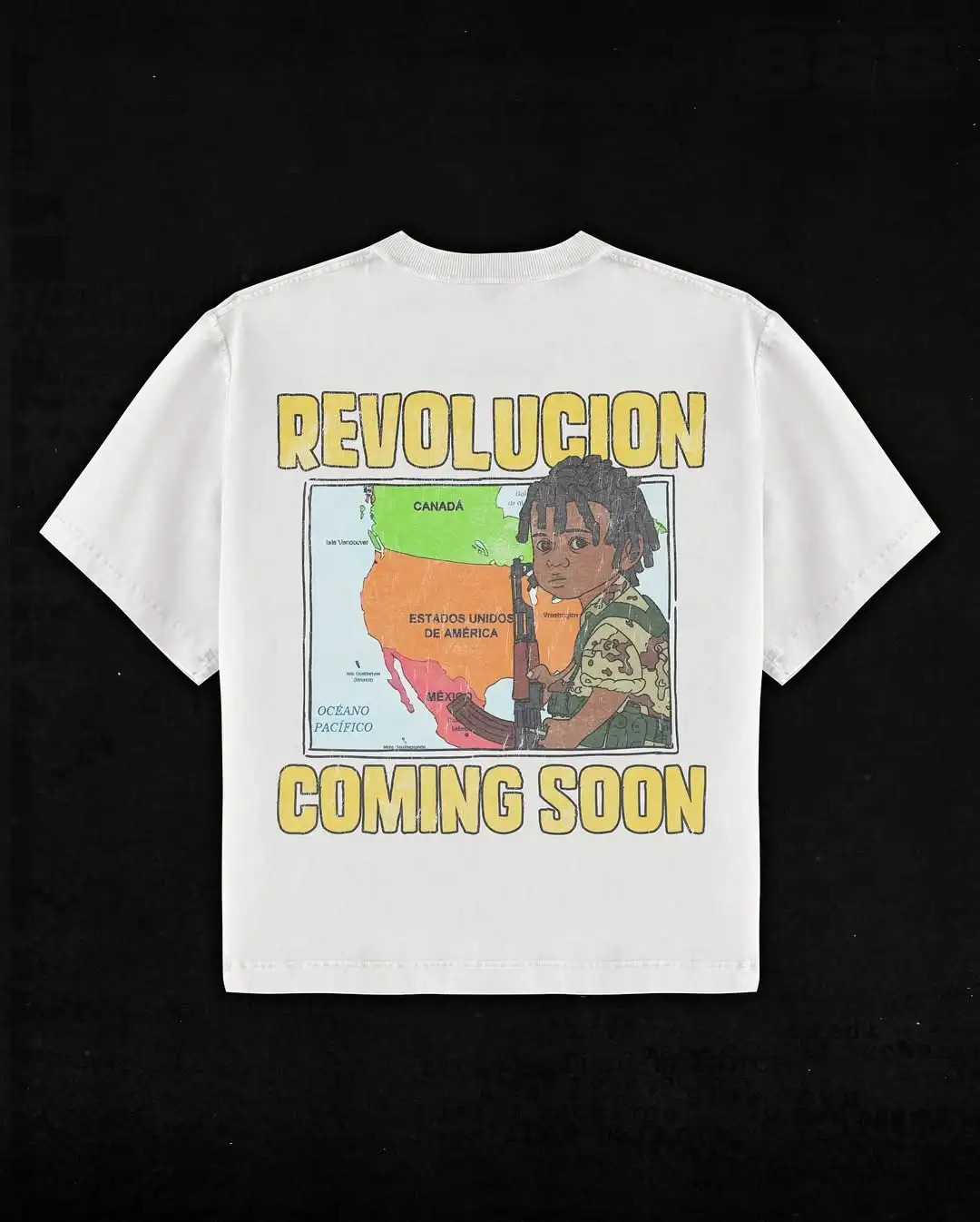 American Harajuku Y2K African Antiwar Childrens Printed Tshirt Mens Summer Casual Street Trend Hiphop Sports Shortsleeved 250122