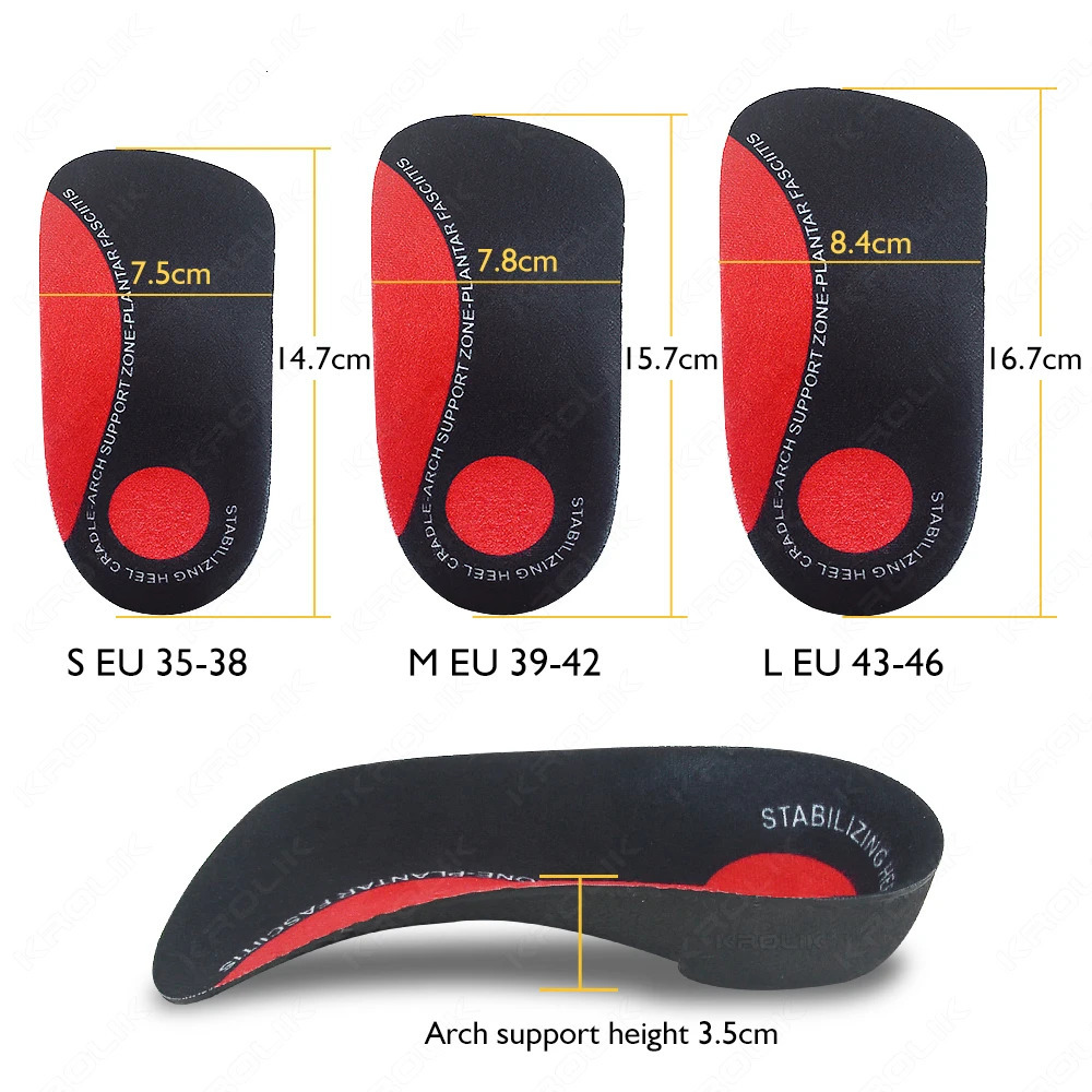 High Arch Supports Shoe Sole EVA Sport Orthopedic Insoles For Men Women Plantar Fasciitis Flat Feet Pain Relief Shoe Cushion Pad 250120