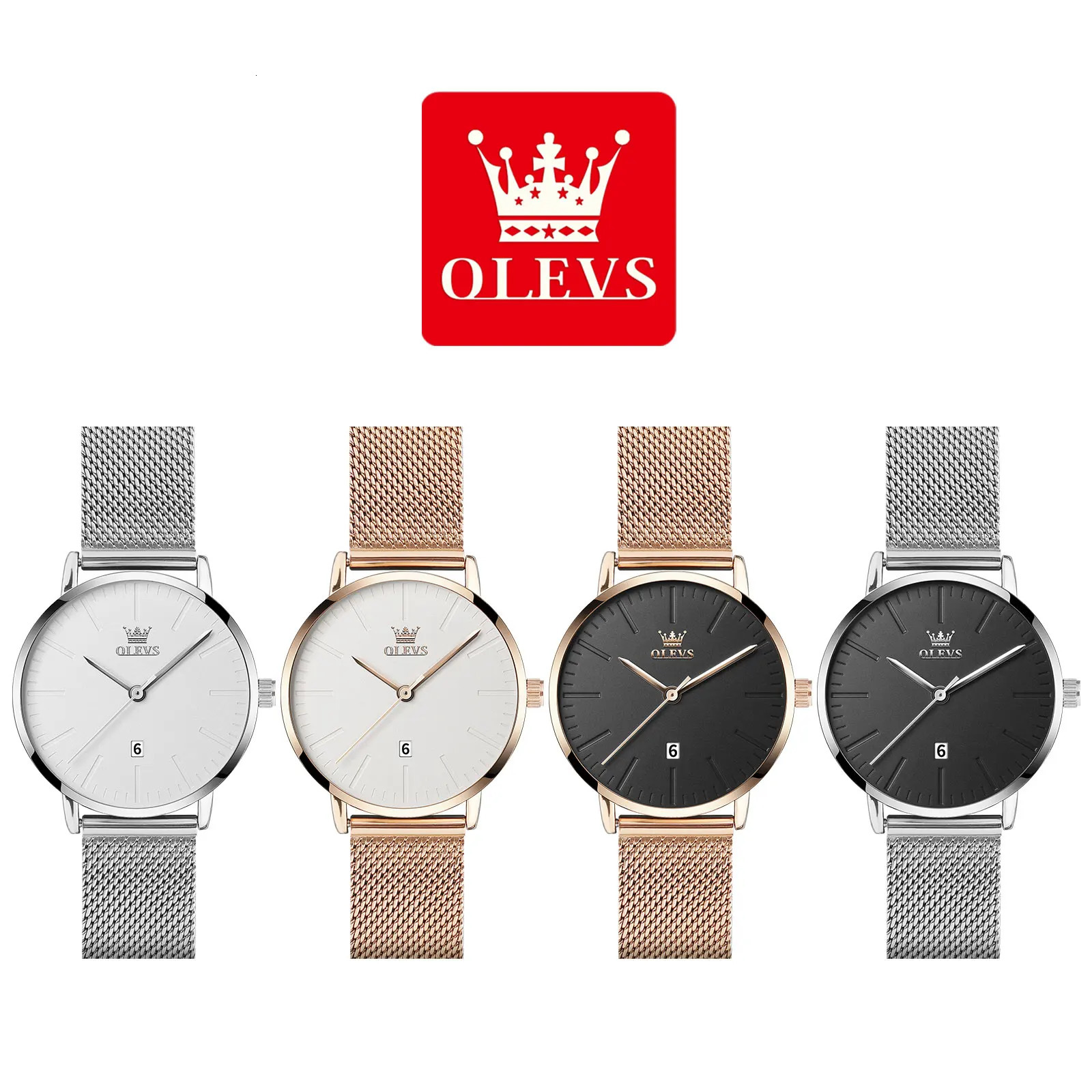 OLEVS Fashion Watch for Women Rose Gold Waterproof Quartz Ladies Wristwatch Original Simple Womens Watches Montre Femme 250121
