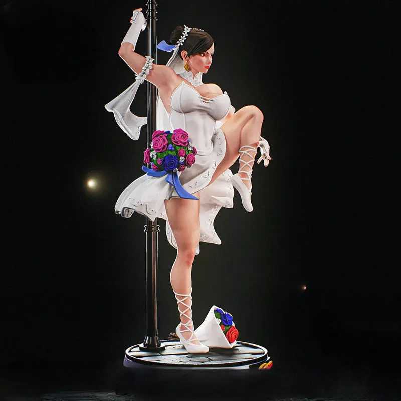 Action Toy Figures 2 Styles Game Character 4847 Chunli Wedding Ver 3D Printing Unassembled Unpainted Garage Kits GK Nsfw Figure Model Kit T_0036