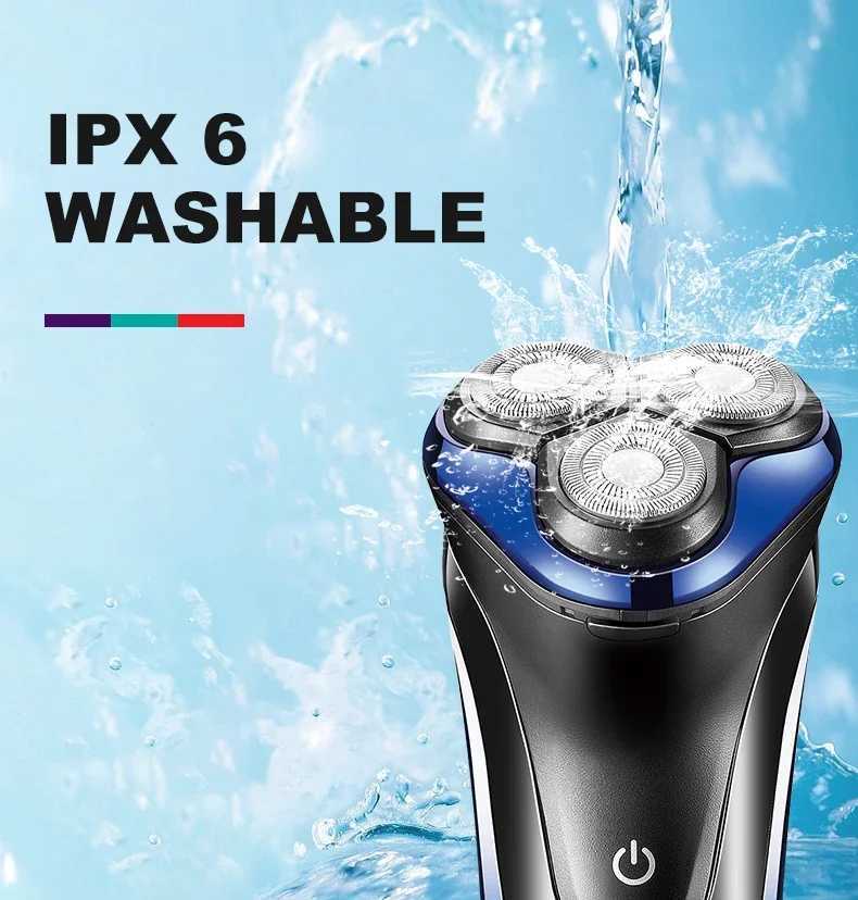 VGR 387 Wet Dry Electric Shaver For Men Rotary Beard Electric Razor Shaving Mane Grooming Kit Rechargeable LCD DisplayW250117