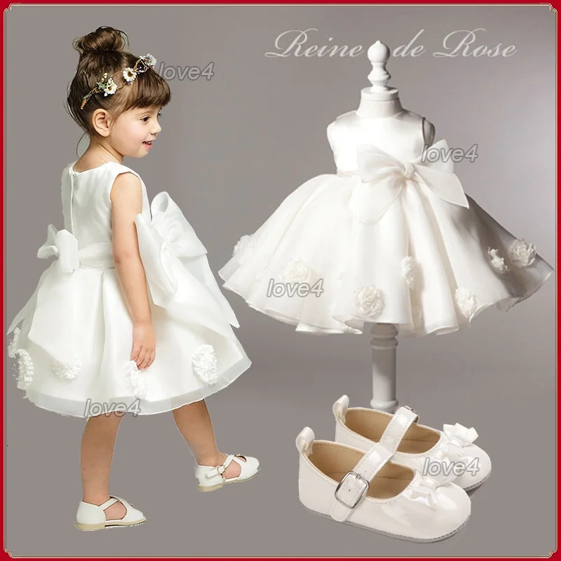 Baby Girls White Tutu Dress Infant Toddler Fluffy Tulle Ballet Tutus with Bowknot born Birthday Party Banquet Costume Dress 250120