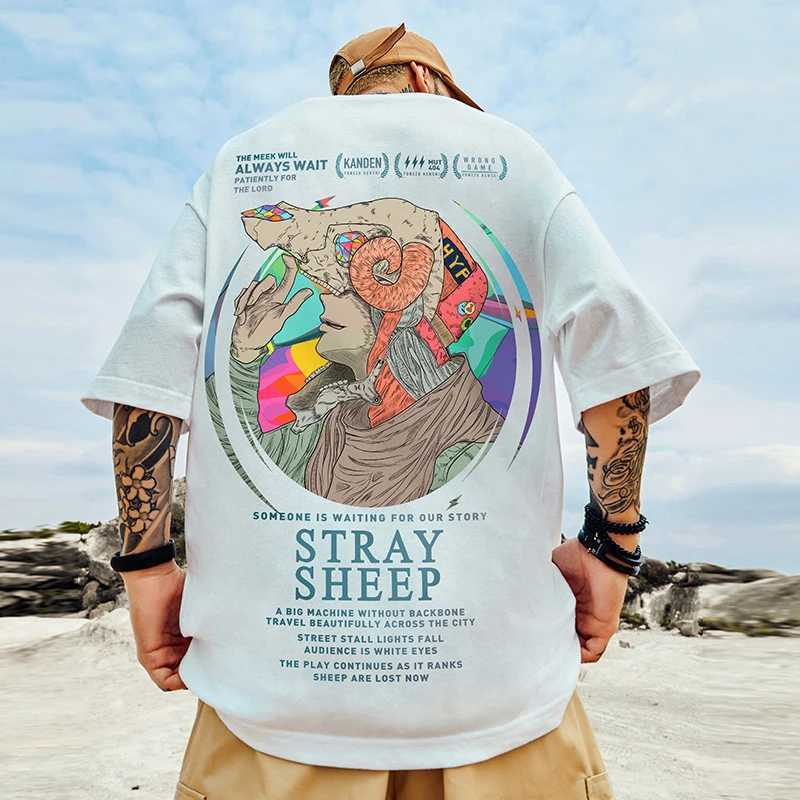 Y2k hip-hop oversized mens T-shirt summer cotton top streetwear retro round neck short sleeved T-shirt Harajuku T-shirt 8XL T-shirt W250117