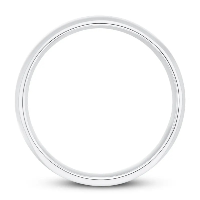 HESHI 925 Sterling Silver Smooth White 6mm Wide Simple Rings for Men Women Couple Wedding 250117