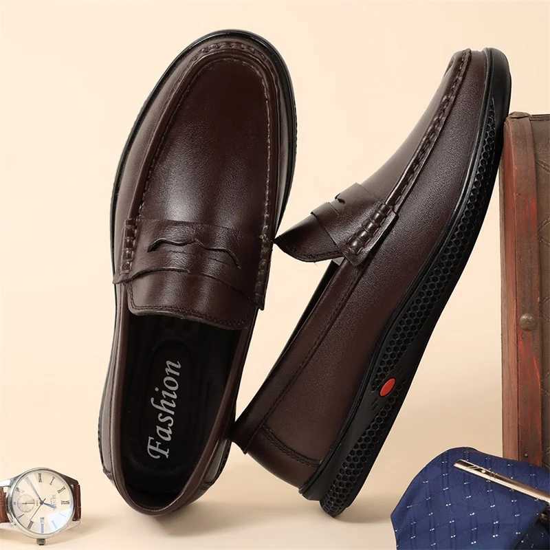Genuine Leather Mens Loafers Luxury Brand Italian Casual Shoes for Men Shoes Slip Comfy Driving shoes Boat ShoesXJ250118