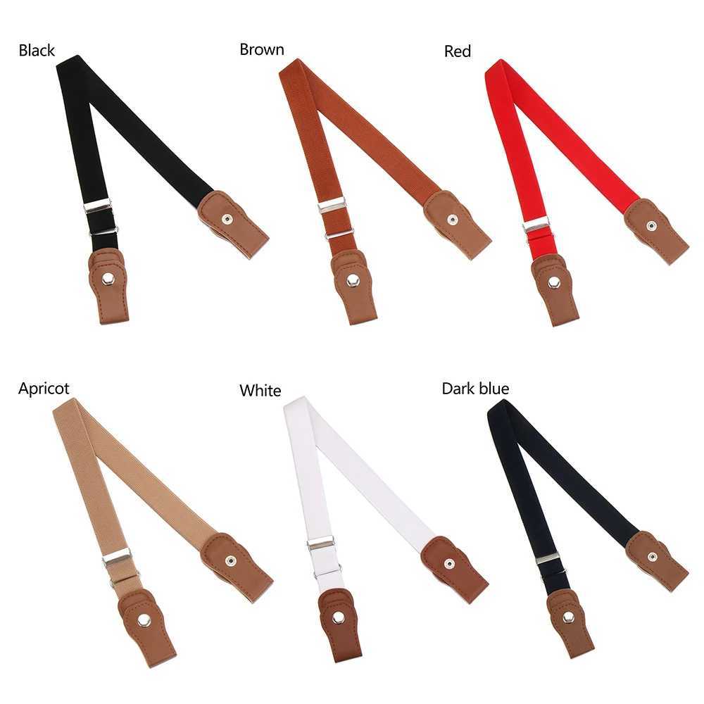 Child Kids Buckle-Free Elastic Belt Stretch Canvas Belt For Boys Girls Adjustable Children Belts For Jeans Pants W250120