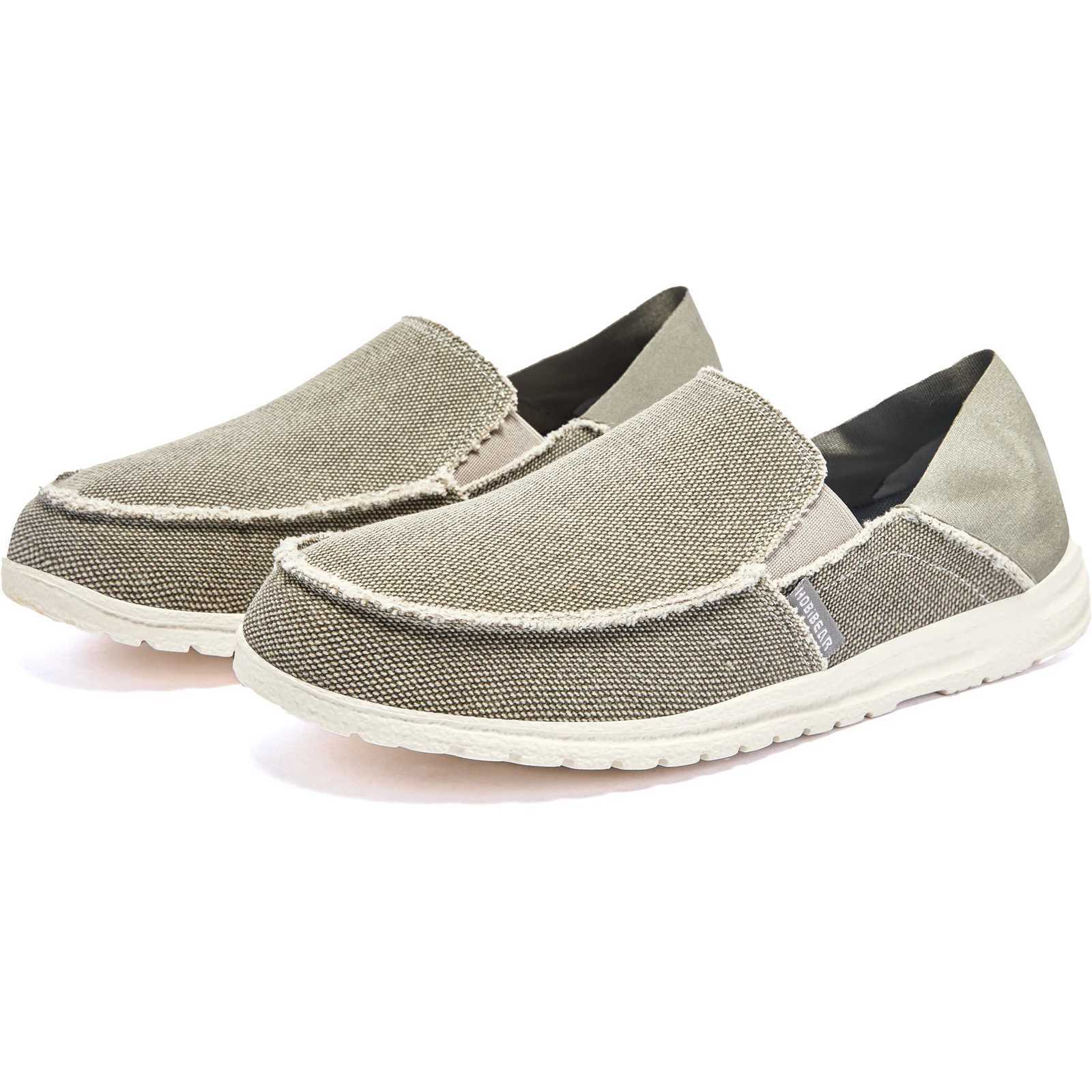 HOBIBEAR Slip Loafer for Men Zero Drop Canvas Loafer lightweight Flat Boat ShoesXJ250118