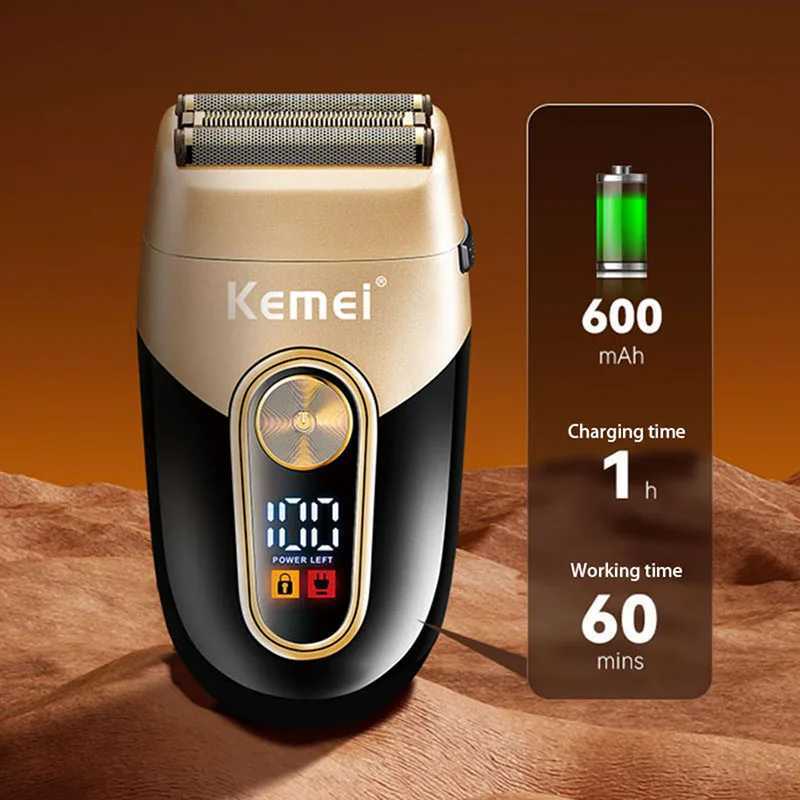 Kemei KM-3209 Mens Shaver With Charging Base Electric Razor Wet or Dry Beard Shaving Rechargeable Shaver Double Net PowerfulW250117