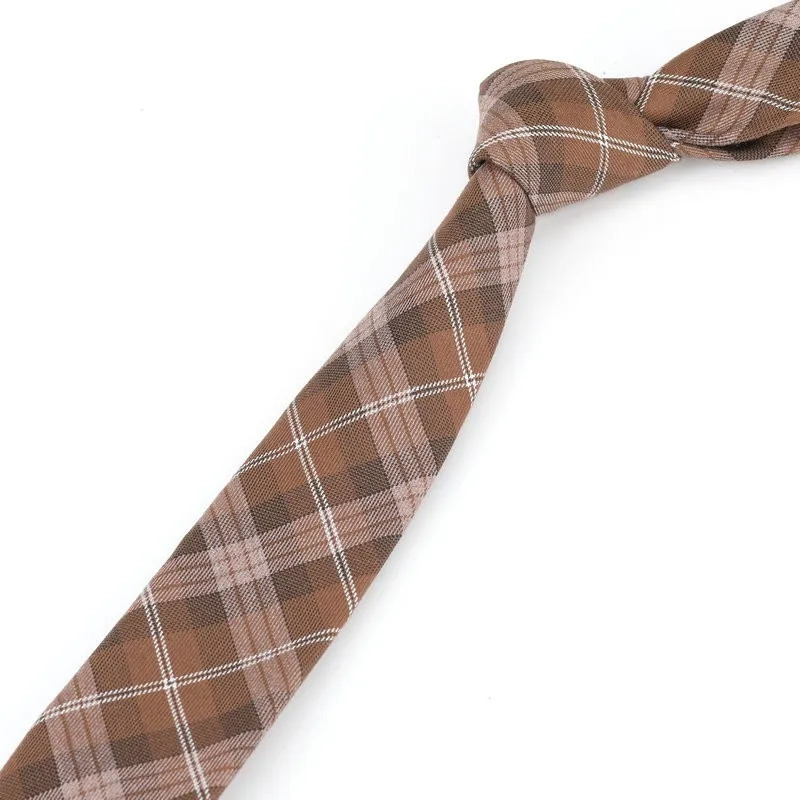 Fashion Cotton Neck Ties For Men Women Casual Plaid Tie Boys Girls Suits Slim Wedding Party Pattern Necktie Gravatas 6cm 250114