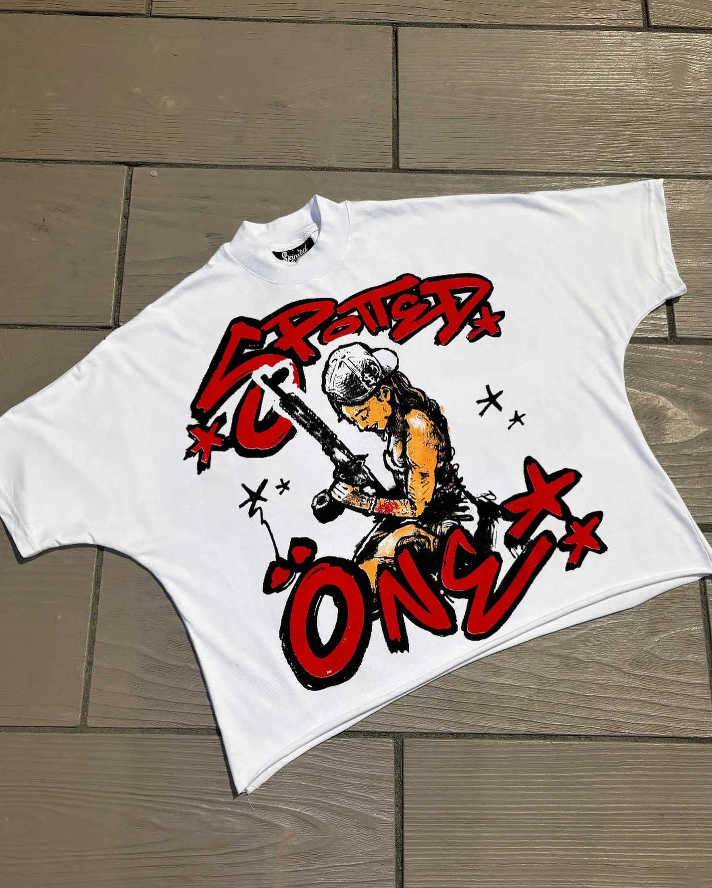 retro pattern printed pure cotton womens Tshirt Y2K Harajuku Gothic casual mens and oversized graphic 250122