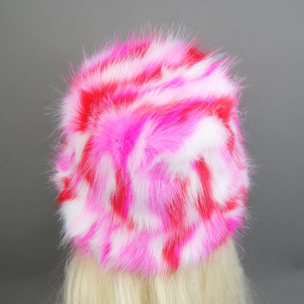 Fox Fur Hat Super Soft Womens Winter Hat Cotton Lining Warm Russian Fashion Ski Bean Plush Solid Color 250109