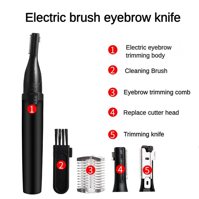 Electric Eyebrow Trimmer Multifunctional Washable for Men and Women Shaver Eyebrow Scraper for Beginners and Children Haircuts 250121