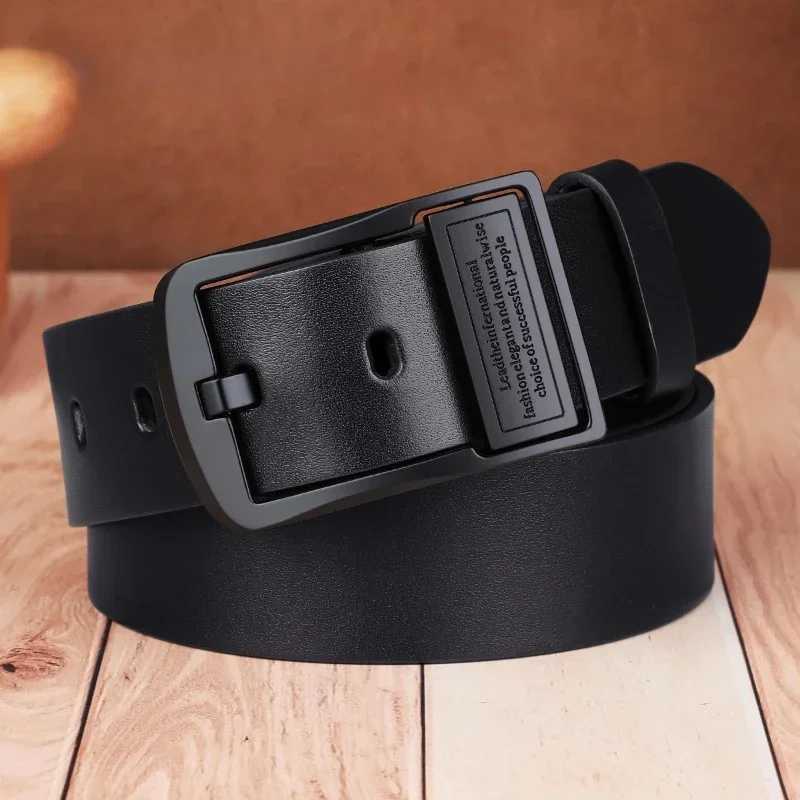 Leather Mens Belt Fashion Metal Alloy Pin Buckle Adult Luxury Brand Jeans Business Casual Waist Male Strap Brand W250120