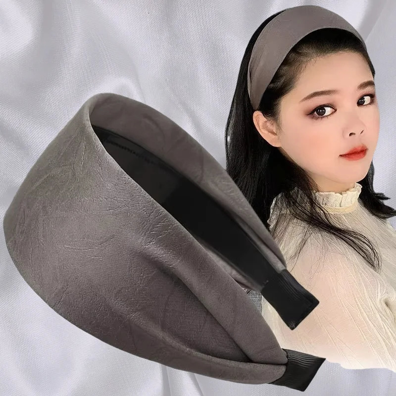 arrival French Headband with Wide Highend hairband Cover White Hair and Decorate Accessories headbands for women 250118