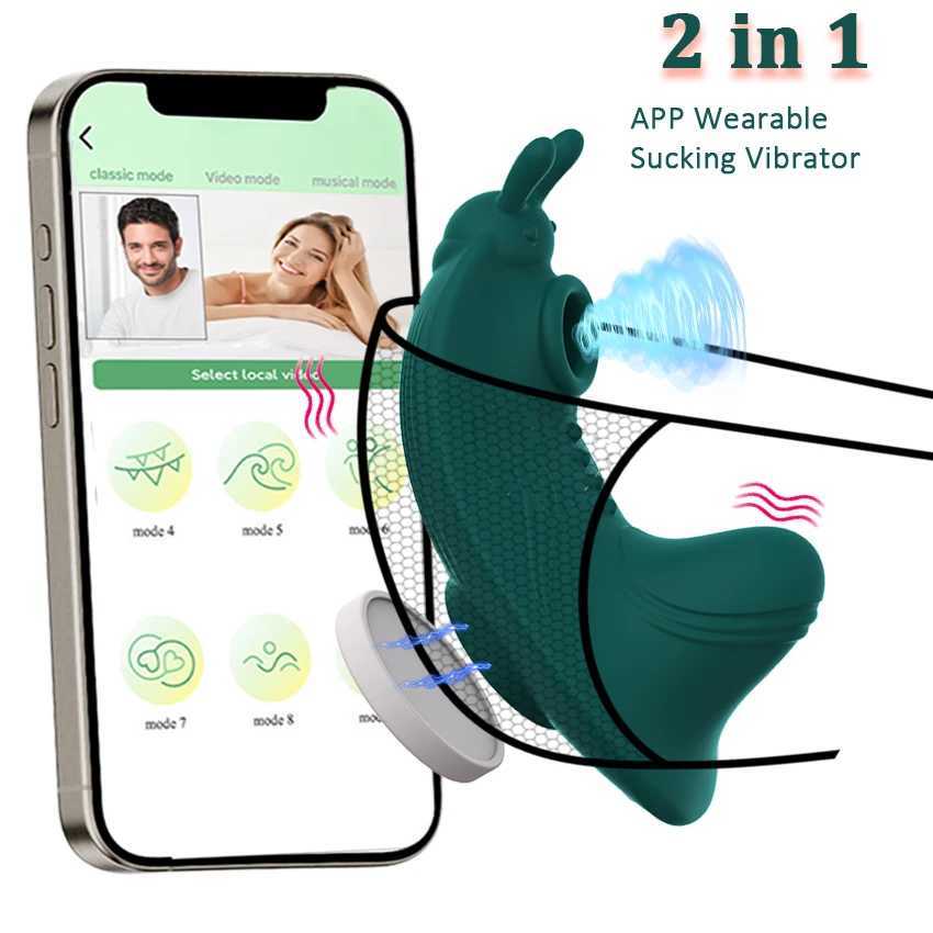 Wearable Sucking Vibrator Powerful Clitoris Sucker Stimulator Sexy Panties Mini Bluetooth Vibrators Sex Toys For Women Adults 18 W250117