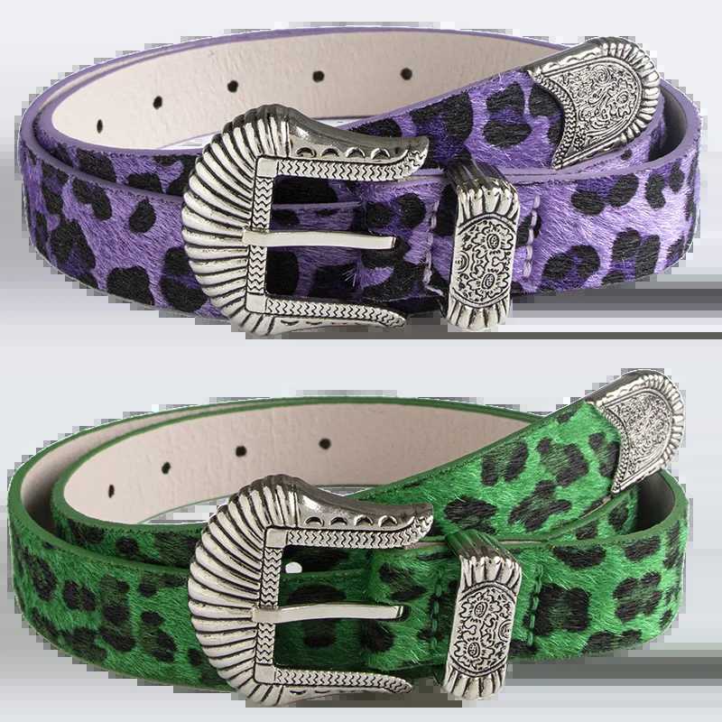 2.5cm Wide Leopard Print Pu Womens Belt Fashion Trend Y2k Hip-hop Punk Music Festival Clothing Accessories Thin Waistband W250120