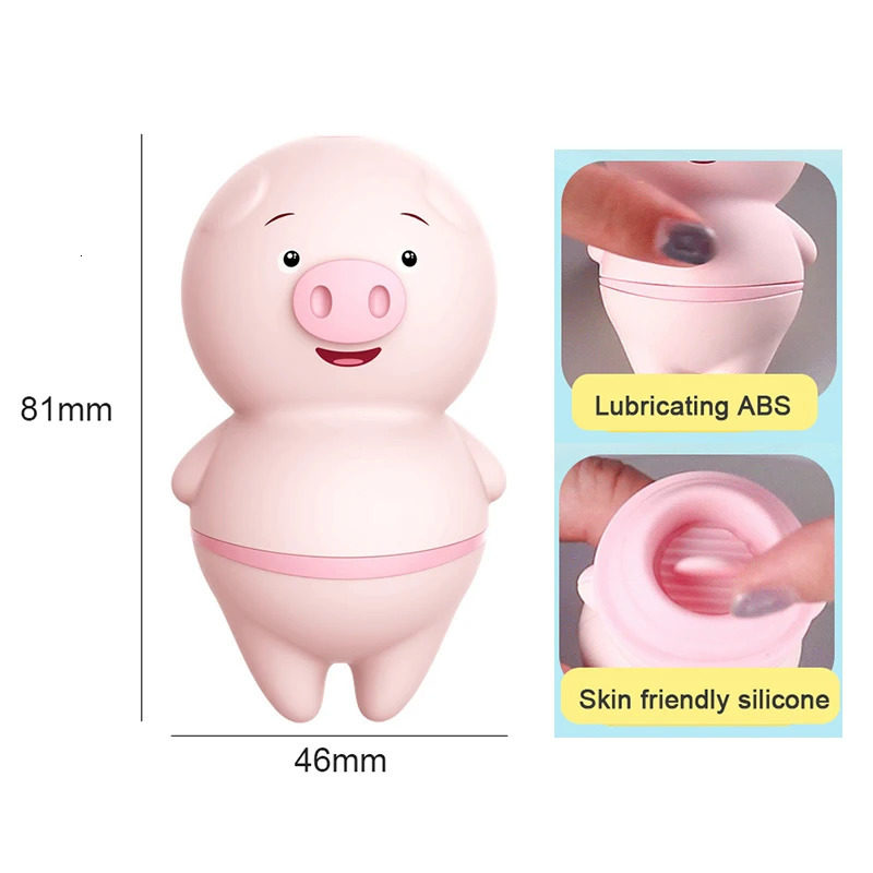 Cute Sexy Pig Licking Sucking Vibrators Clitoral Sucking Vibrator Female Masturbator Clitoris Anal Nipple Licks Massage Sex Toys 250108