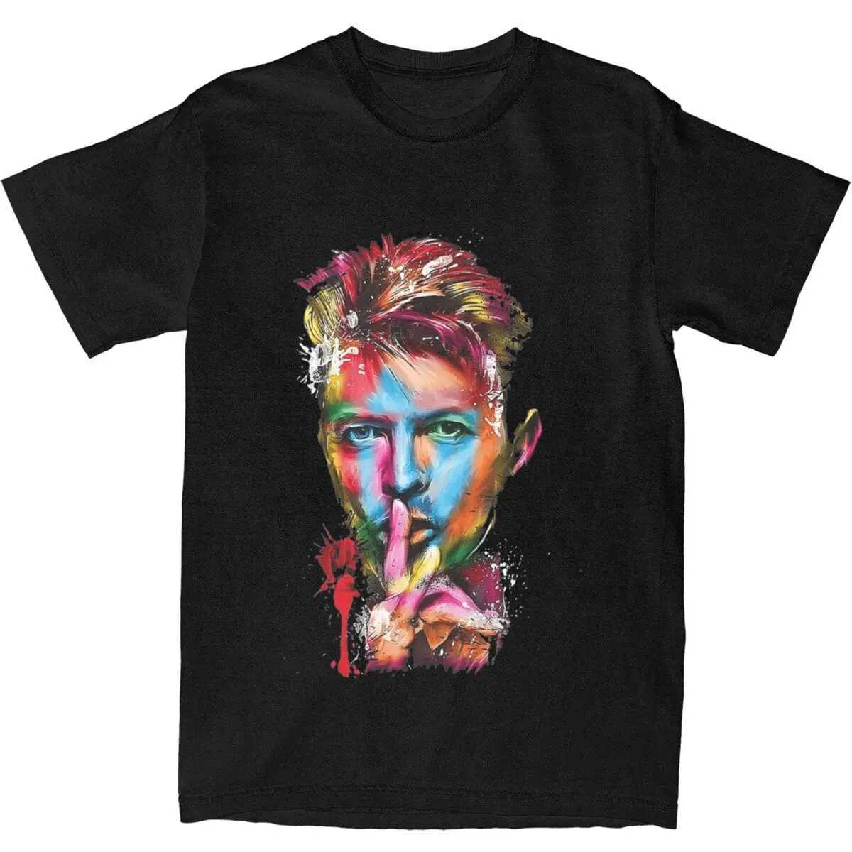 Mens Davids Bowied T-Shirts poped 00% Cotton Top Tees Summer Y2K Retro Short Sleeve T-Shirt O Neck Harajuku Pattern Tee Shirt W250117