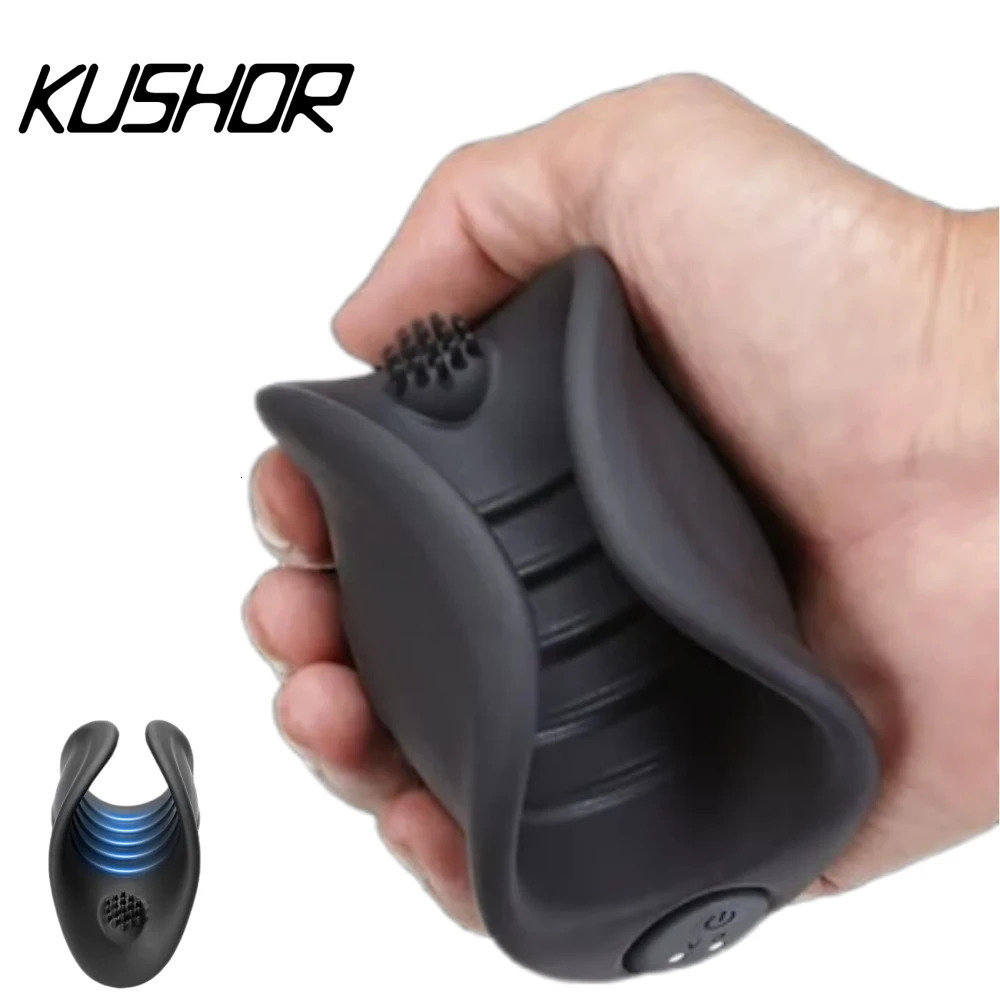 Penis Training Vibrator Glans Trainer Stimulator Male Masturbator with 10 Speed Vibrating Delay Endurance Sex Toys For Men Adult 250108