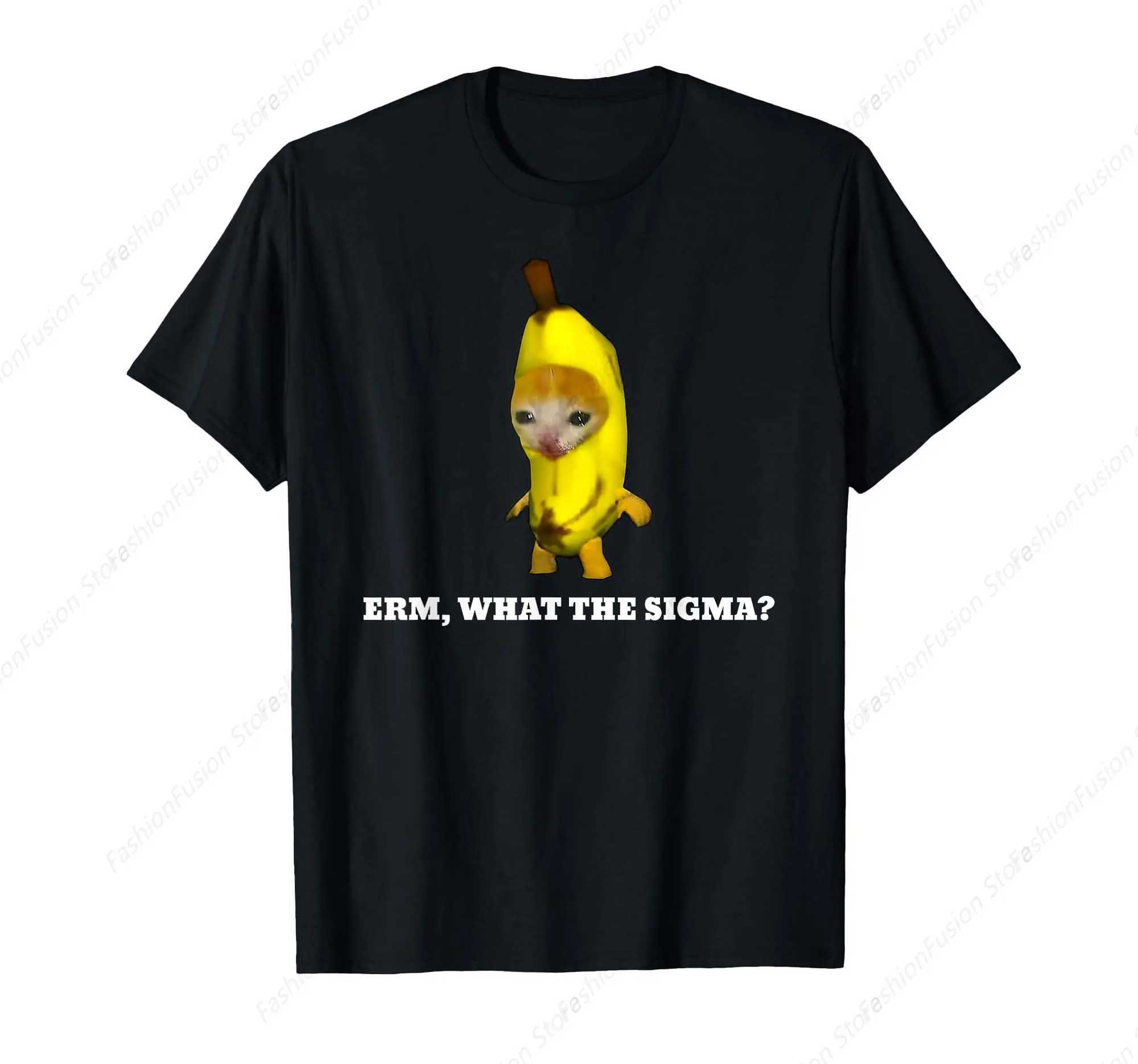 Erm What Sigma cat meme Funny meme Internet meme joke Mens T-shirt Y2K Short sleeve casual gym outdoor T-shirt W250117