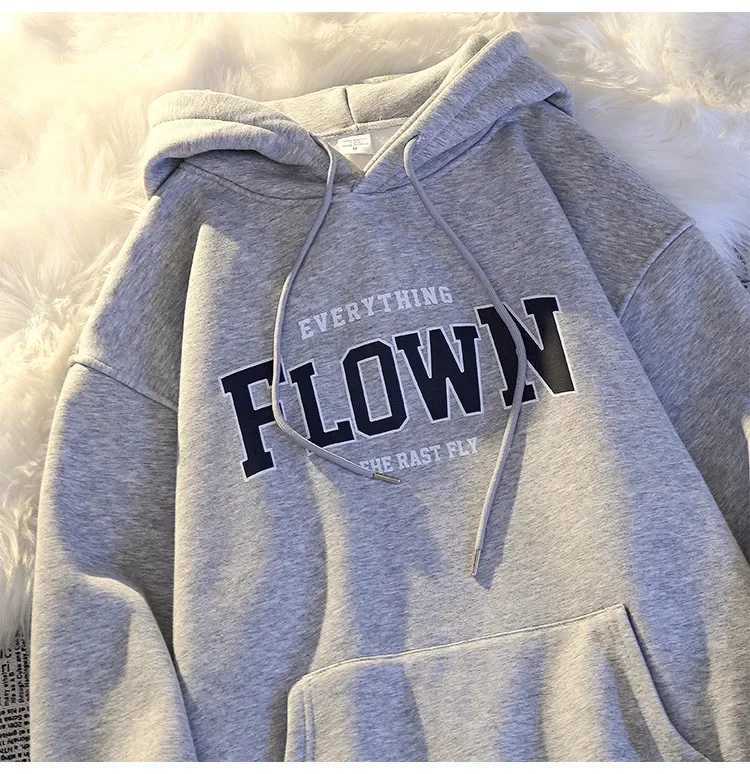 2024 Mens and womens hooded sweatshirt long sleeved sweater Korean style Harajuku retro printed Y2K W250117