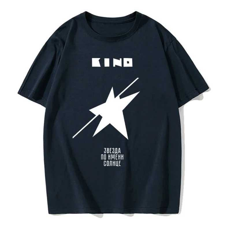 Kino Russian Band Album A Star Named Sun T-Shirt Boys Animal Print Shirt Cute Tops Blank T Shirts Mens T Shirt W250117