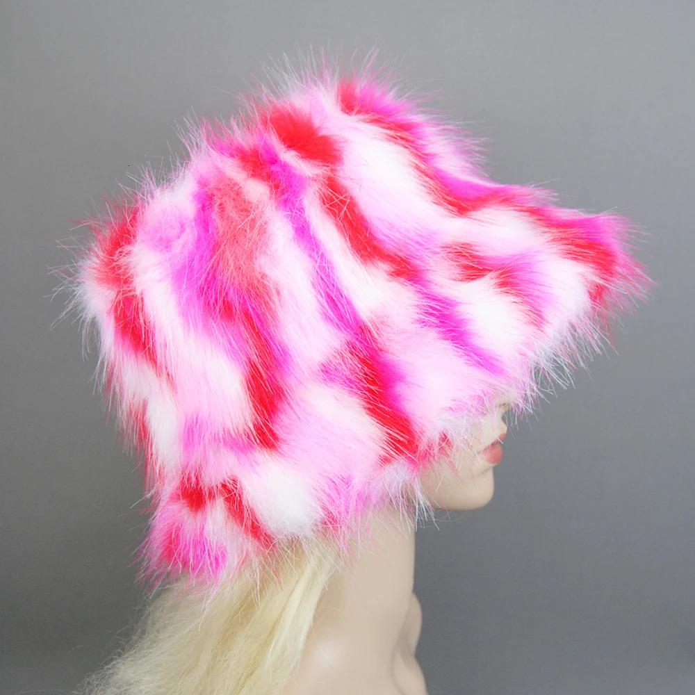 Fox Fur Hat Super Soft Womens Winter Hat Cotton Lining Warm Russian Fashion Ski Bean Plush Solid Color 250109