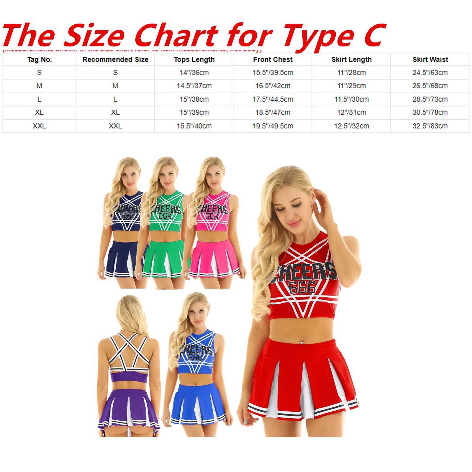 Sexy school girl cheerleading costume female adult cheerleading uniform dance costume sleeveless top mini pleated dressW250121