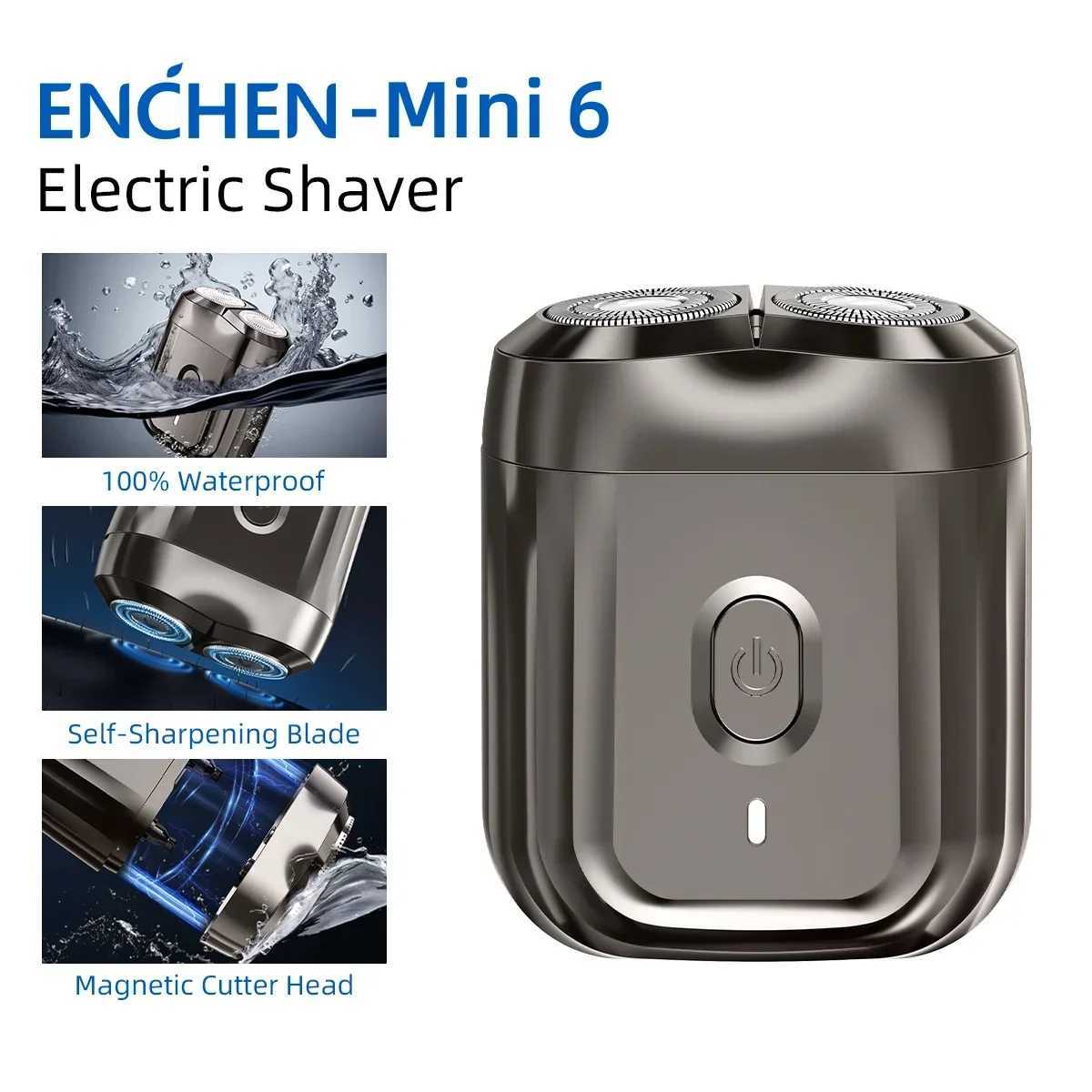 Enchen Beard Trimmer Mini Shaver Professional 2D Face Shaver Waterproof Shaving Mane Reciprocating Razor Magnetic Head Mini 6W250117