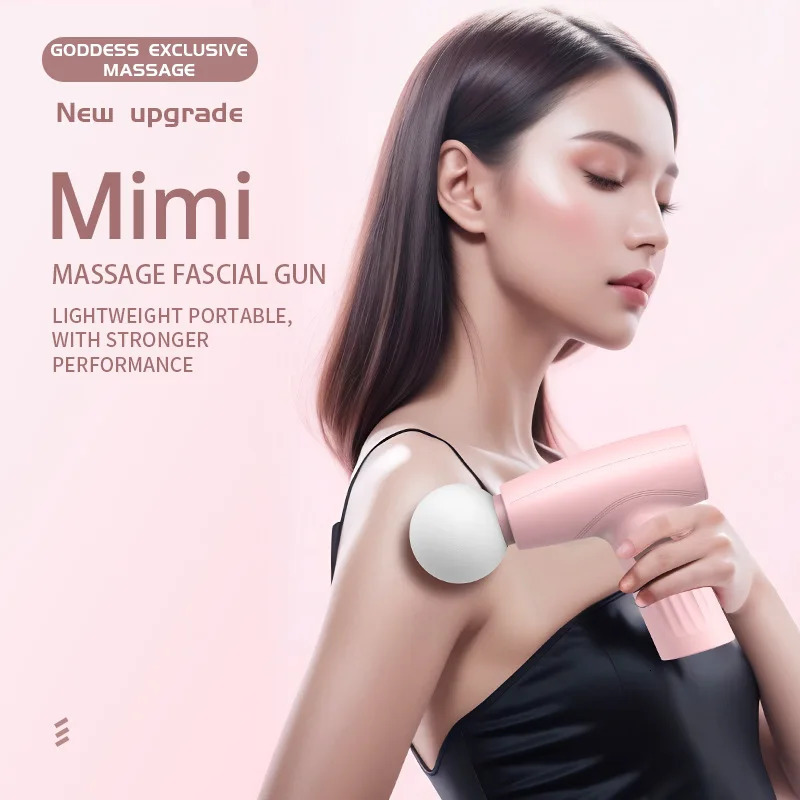 Mini Pink Muscle Massage Gun Deep Tissue Handheld Therapy Fascia Massagegun Massagers 250108
