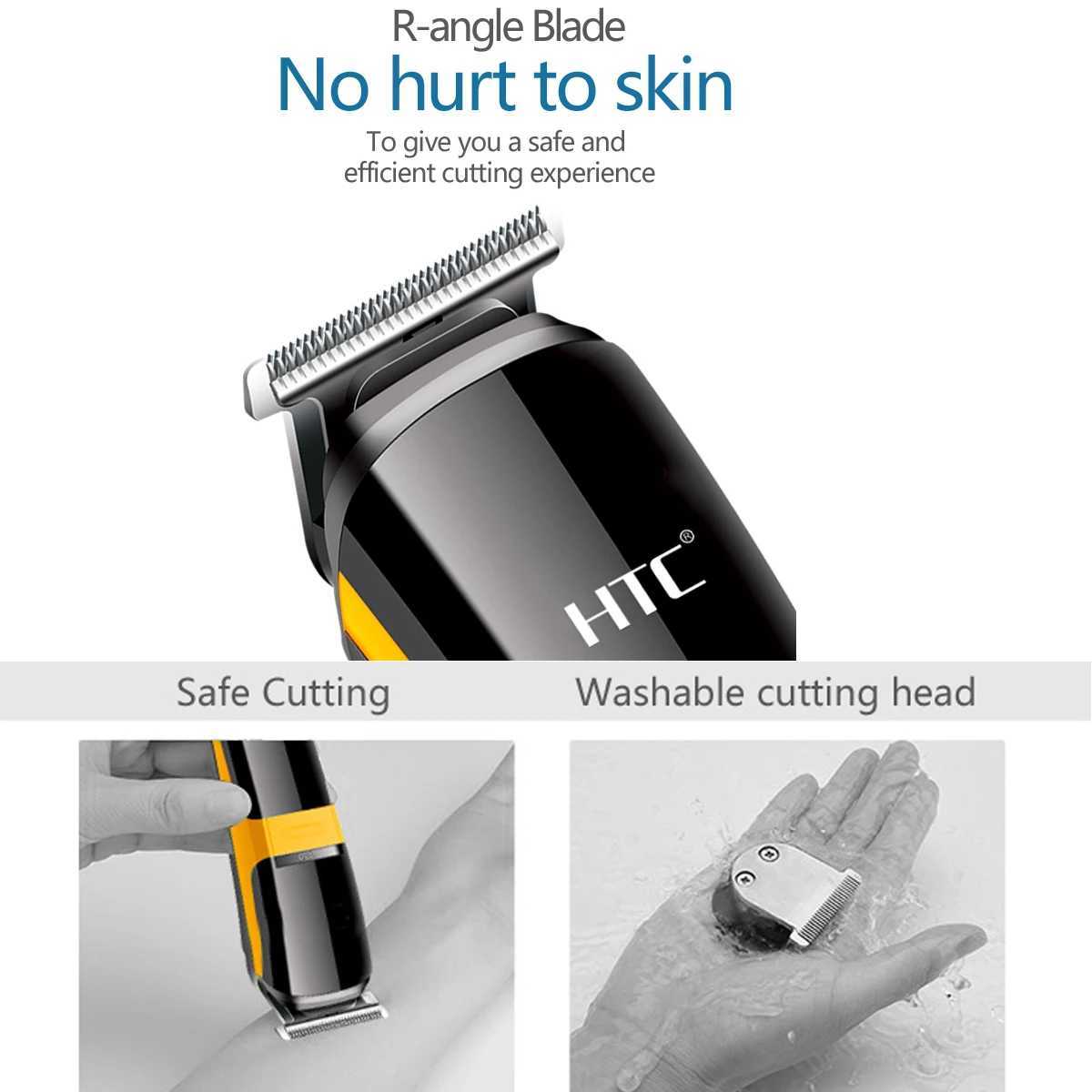 HTC USB 3 In 1 Electric T- Hair Trimmer/Foil Shave/Nose And Ear Trimmer Business Travel Facial Care Razor Shaving ManeW250117