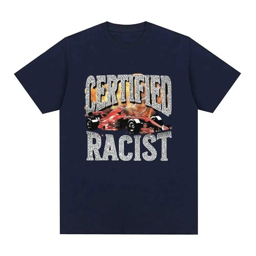 Certified Race Car Funny Graphic T-Shirt Men Fashion Vintage Short Sleeves T-shirts Cotton Casual Oversized Tee Shirt Streetwear W250117