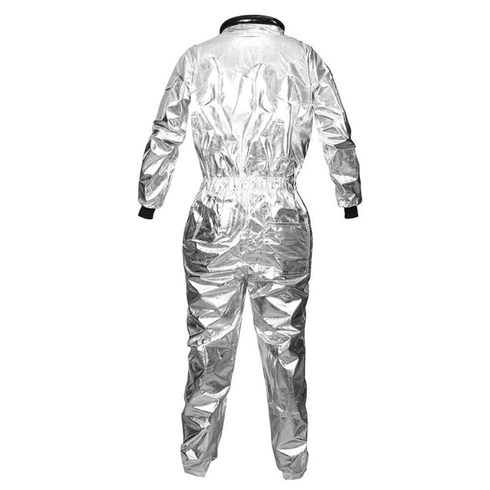 Halloween Christmas Silver Spaceman Men Women Space Suit Adult Children Astronaut Costume Family Party Dress Up Birthday Gift W250117