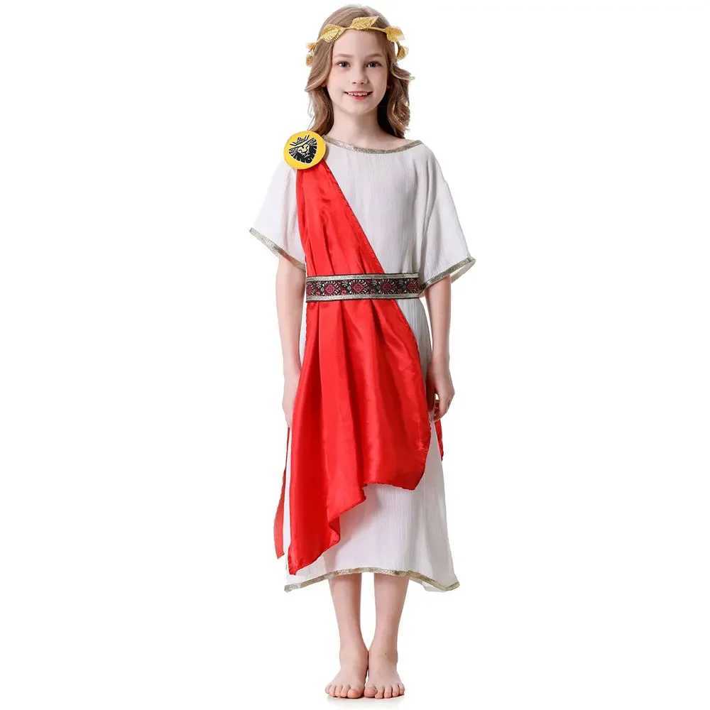 Halloween Children Ancient Greek Goddess Mythology God Zeus Costume Girl Boy Roman Greek Toga Costume Role Playing Roman Costume W250117