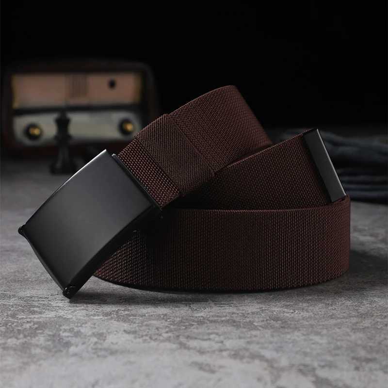 A suit of men elastic automatic buckle belt casual woven outdoor zippy belt using daily commuting W250120