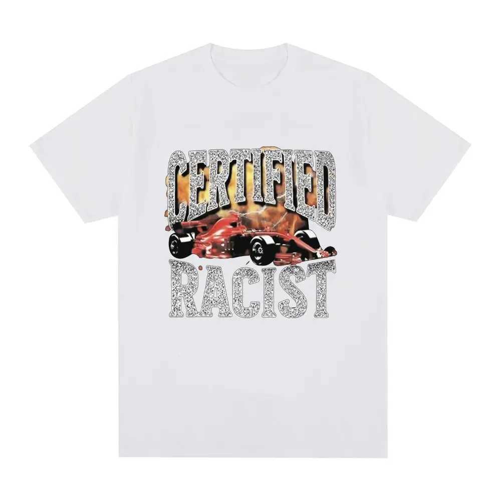 Certified Race Car Funny Graphic T-Shirt Men Fashion Vintage Short Sleeves T-shirts Cotton Casual Oversized Tee Shirt Streetwear W250117