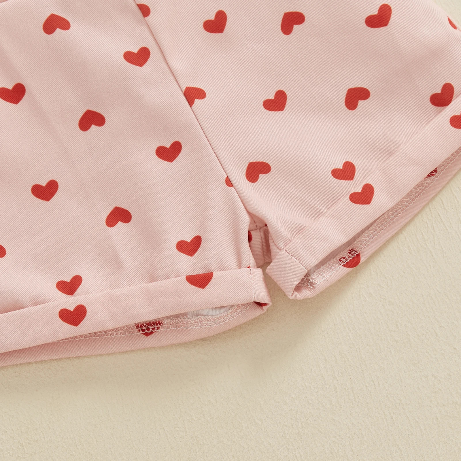 BeQeuewll Sweet Kids Girls Suspender Jumpsuit Romper Princess Heart Print Letter Embroidery Toddler Overalls Shorts Playsuits 250117