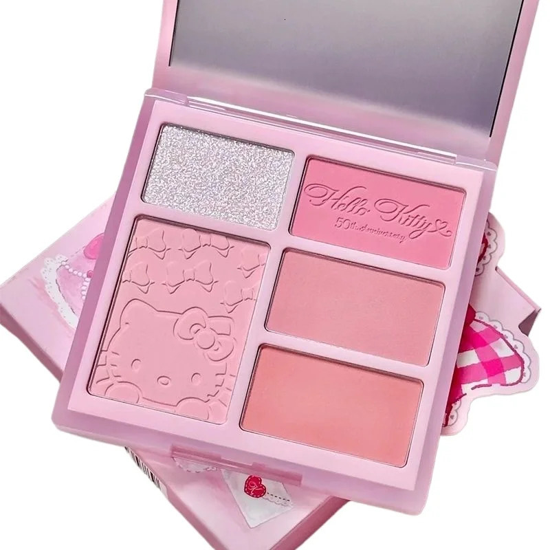 Pinkbear Eyeshadow Blush Face Complexion Palette Lasting Makeup Face Palette Highlighter Concealer Blushes 9.5G 250121