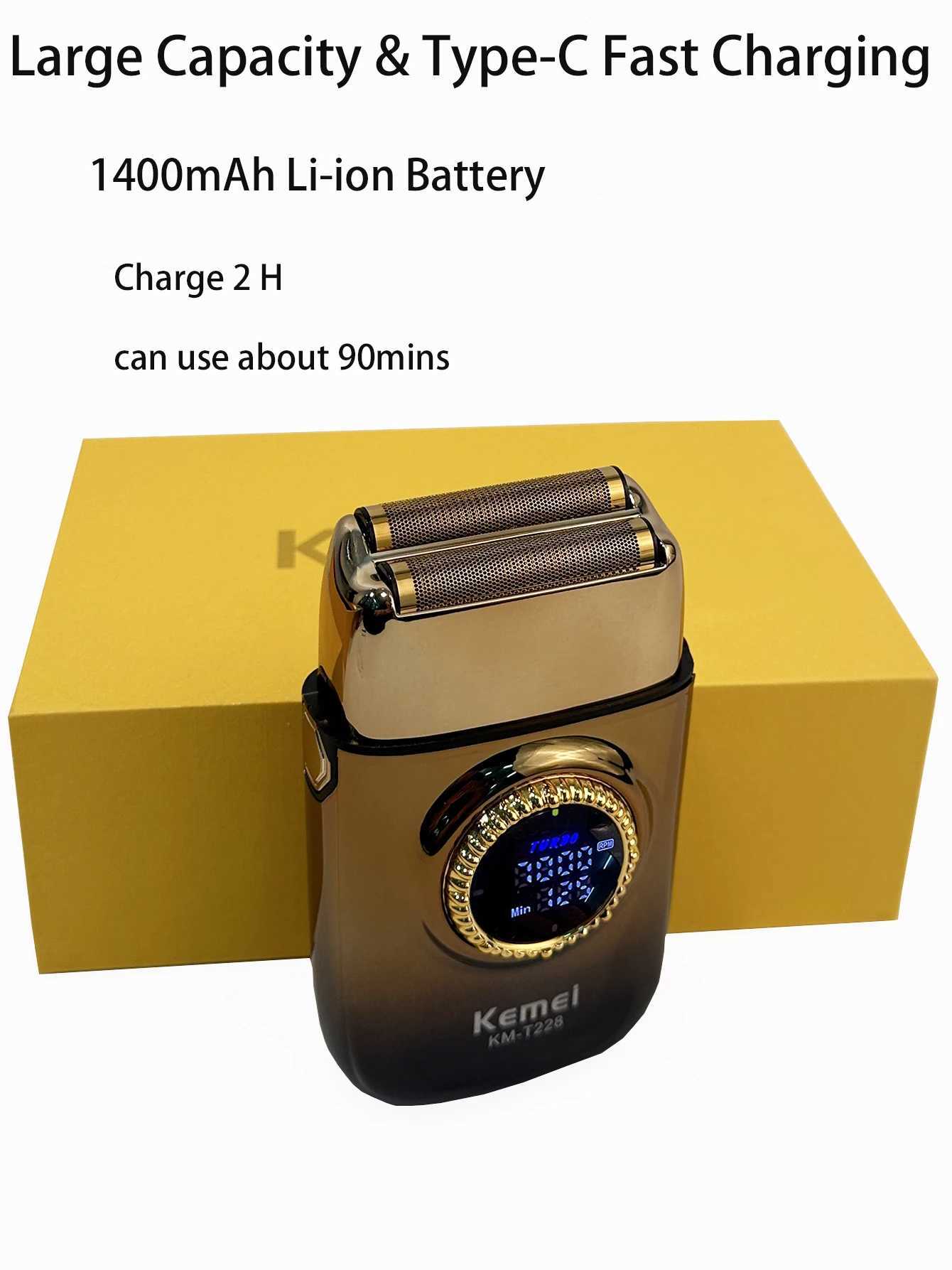 Kemei T228 new electric shaver with LED display screen rechargeable shaver shaverW250117