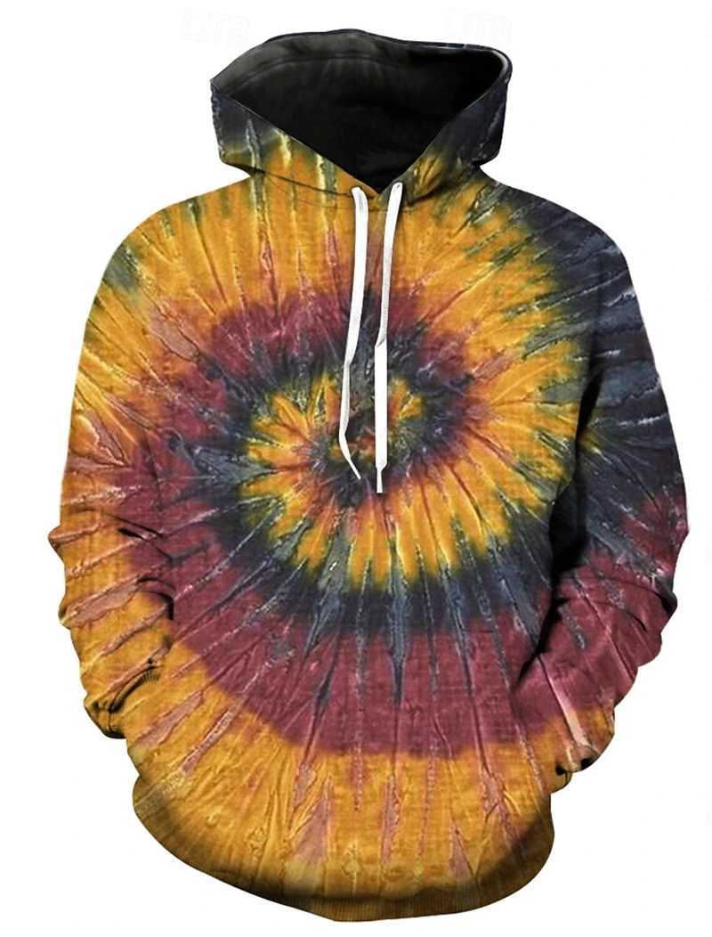 Autumn New 3D Print Tie-dye Graphic Hoodie Men Women Oversize Sweatshirt Colorful Clothing Harajuku Y2K Pullover Casual Hooded W250117