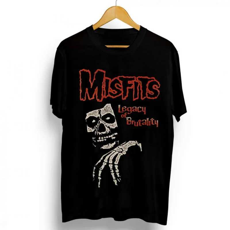 T Shirt Y2K Mens Womens Harajuku Gothic Hip Hop Graphic Printing Cotton Round Neck MISFITS Oversized Tees Short Sleeve Tops W250117